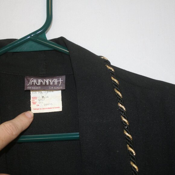 Belted Wrap Jacket with Gold Braid - Picture 7 of 8